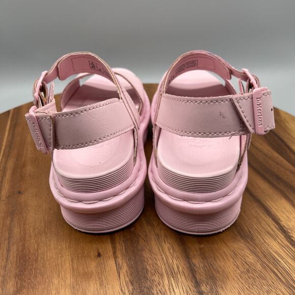 Dr Martens Voss Mono Sandals Womens Size 5 Chalk Pink Leather Straps Casual - Picture 4 of 8